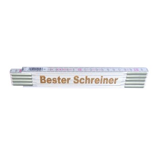 Stabila Zollstock mit Lasergravur "Bester Schreiner", 2 m, Messwerkzeug.