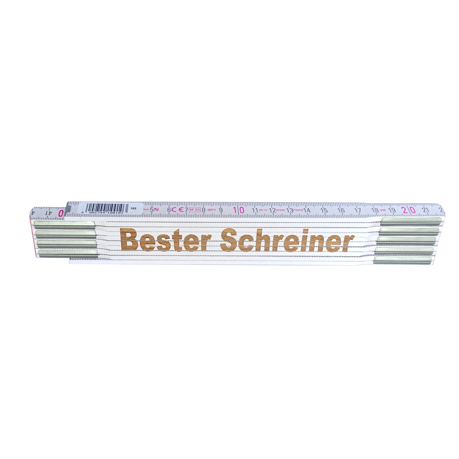 Stabila Zollstock mit Lasergravur Bester Schreiner 2 m