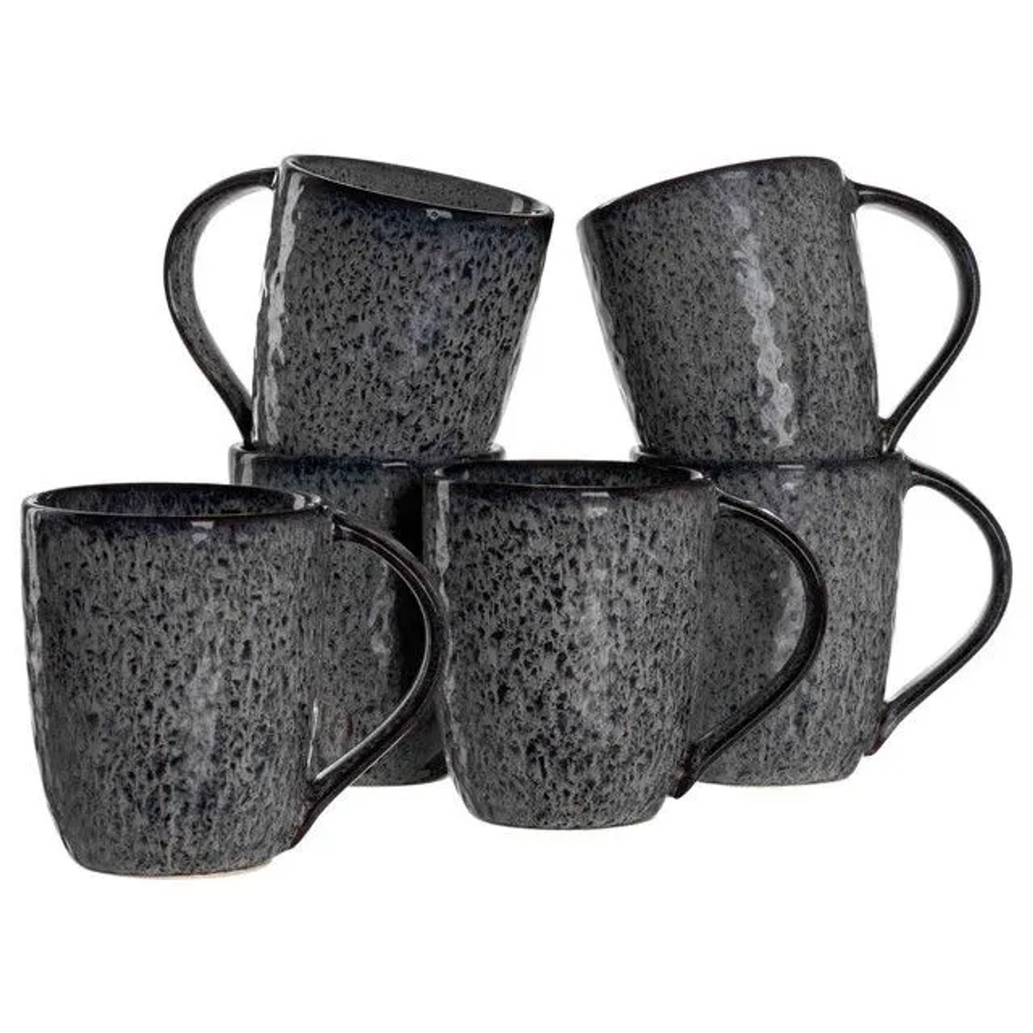 Leonardo Matera Kaffeebecher 430 ml 6er Set Anthrazit