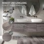 ML-Design Vinylboden Kiefer Grau: Selbstklebende PVC-Dielen im Badezimmer mit Waschbecken.