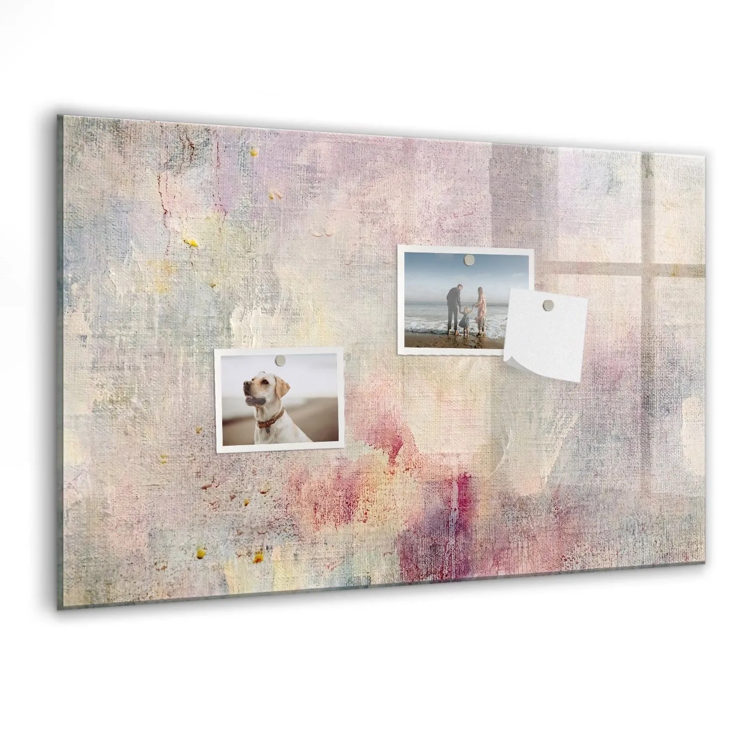 Tulup Beschreibbare Magnettafel Gemalte Abstraktion 60x40 cm Beschreibbare Magnettafel Küche Schwarzer Marker Magnetisch...