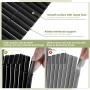 Graue PVC Sichtschutzmatte im Qualitätsvergleich: Robust, langlebig und stabil, im Gegensatz zu biegsamen Alternativen.