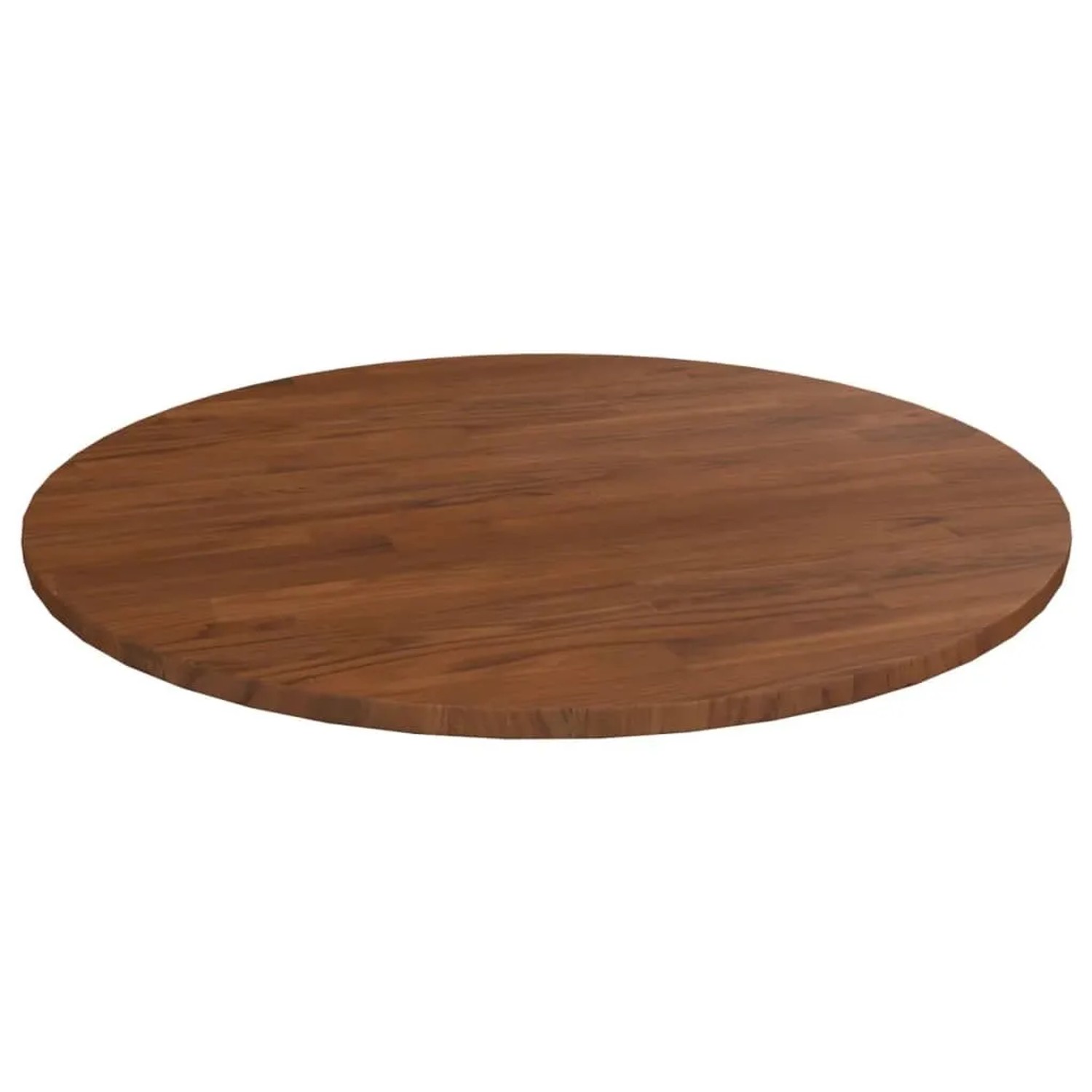 vidaXL Runde Tischplatte Dunkelbraun Ø70x1,5 cm Behandeltes Eichenholz 342969