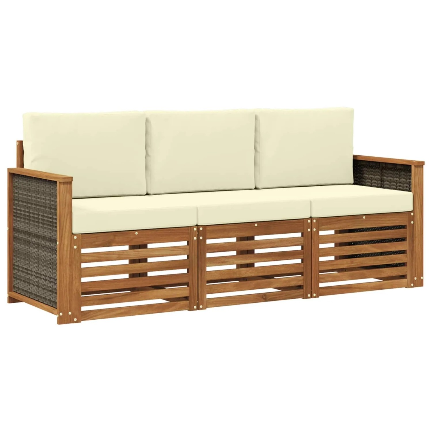 vidaXL Sofagarnituren mit Kissen 3 Stk Massivholz Akazie 3383956