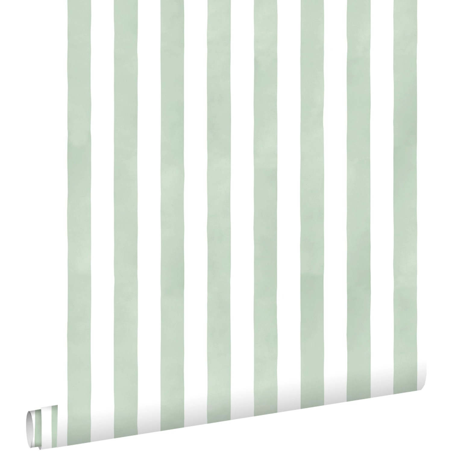ESTAhome Tapete Streifenmuster Grün und Weiß 53 cm x 10.05 m günstig online kaufen