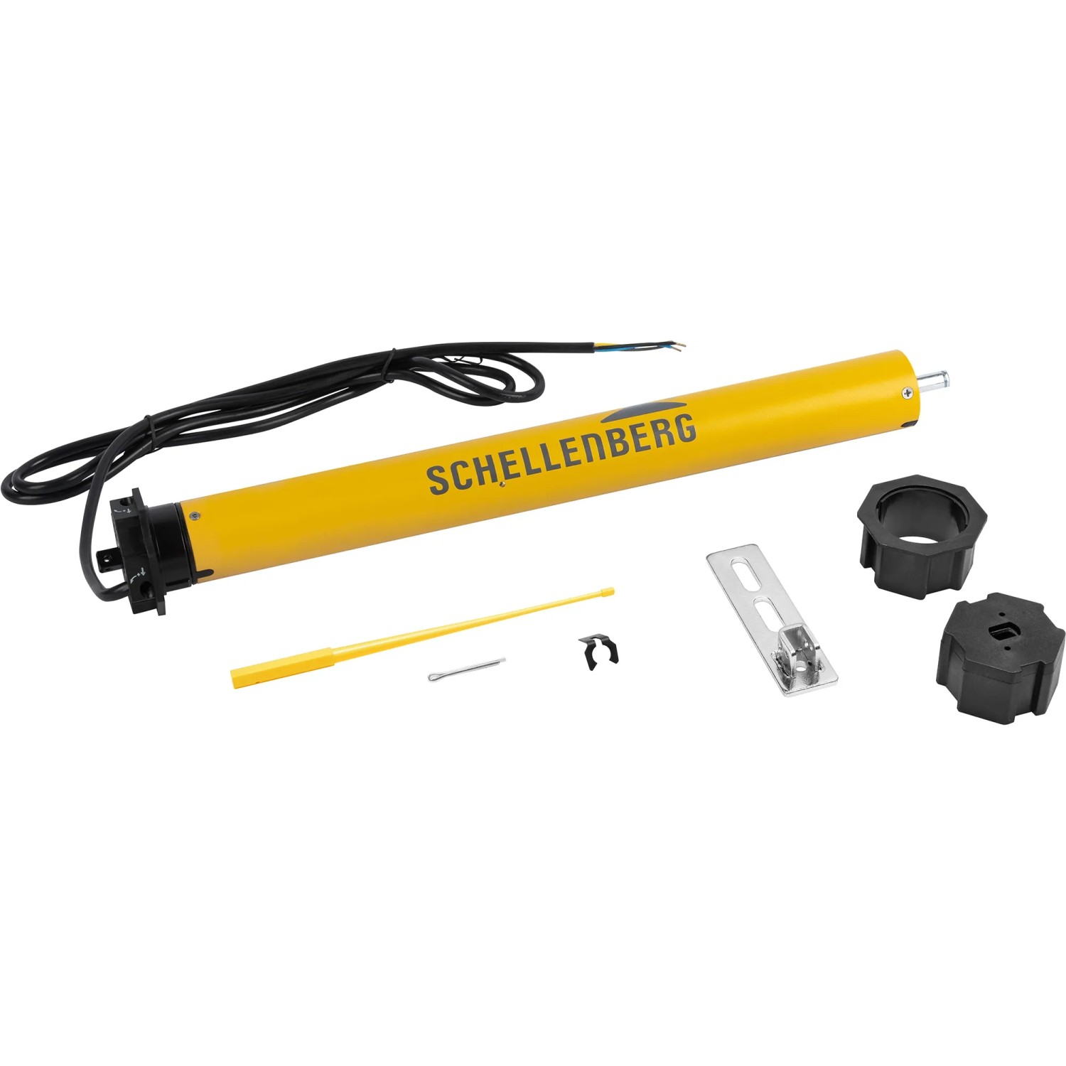Schellenberg Rollladenmotor Standard Maxi 10 Nm mit Zubehör für Rollladenantriebe.