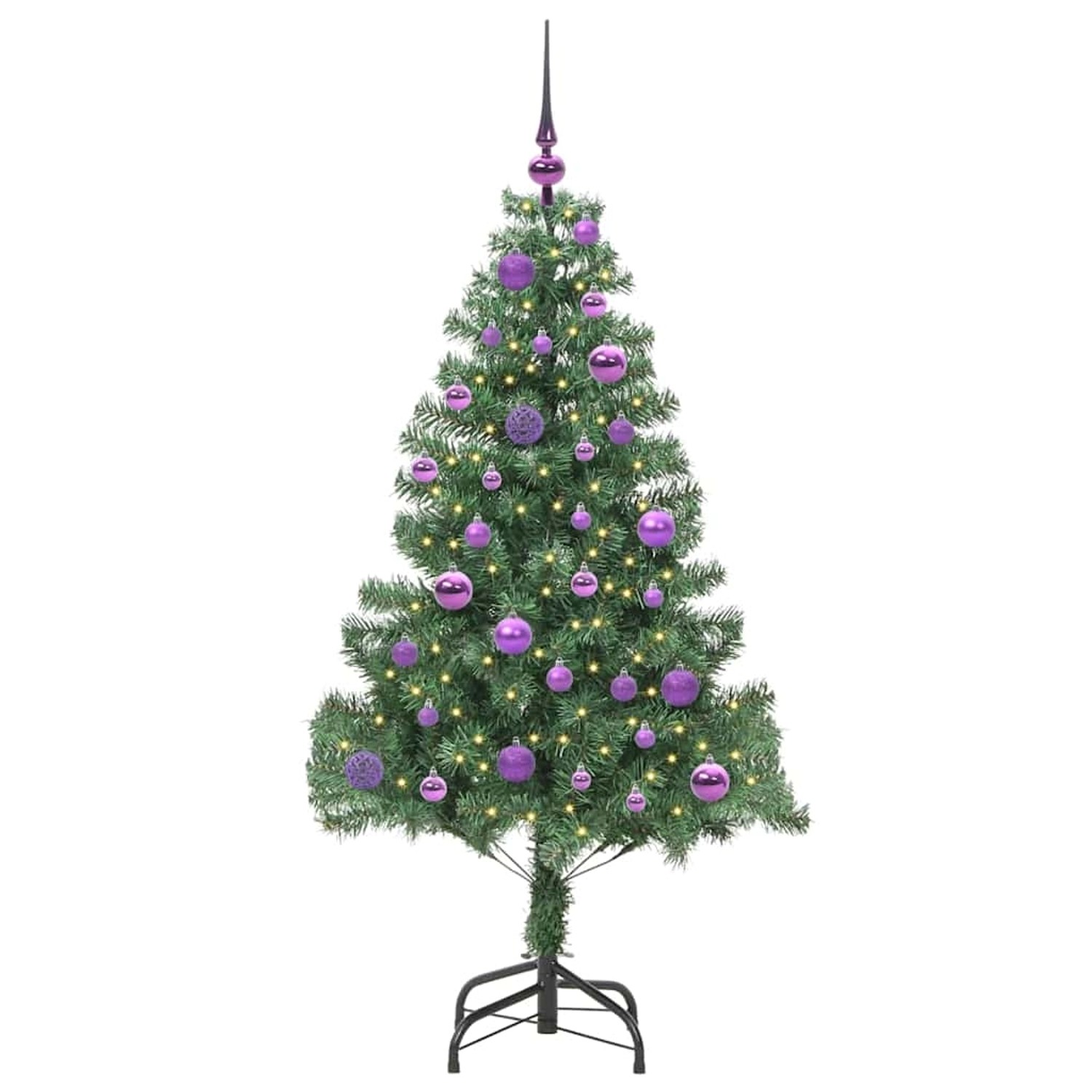 vidaXL Weihnachtsbaum mit 150 LEDs mit Ständer Grün 150 cm PVC 3396373