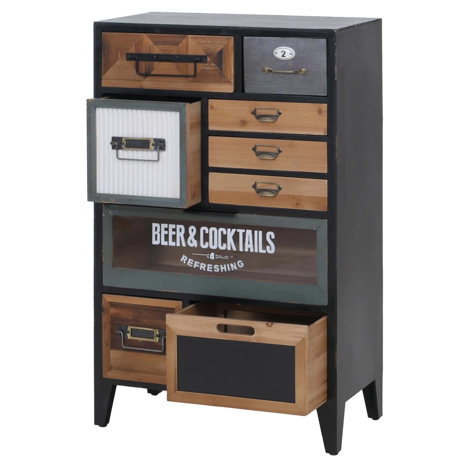 MCW Apothekerkommode Q25 Zweiseitige Schubladenfronten Vintage/Shabby 95x58x32cm