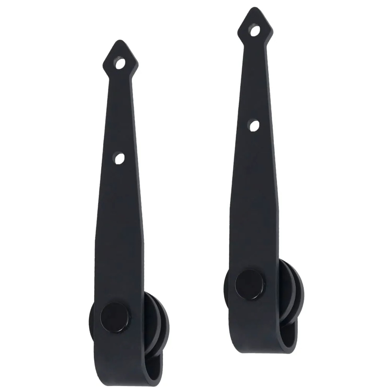 vidaXL Mini Schiebetürbeschlag Set, Carbonstahl, 200 cm, für Schranktüren.