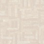 Beige Vliestapete mit Holzblock- und Ethno-Muster von A.S. Creation, 10,05 m x 0,53 m.
