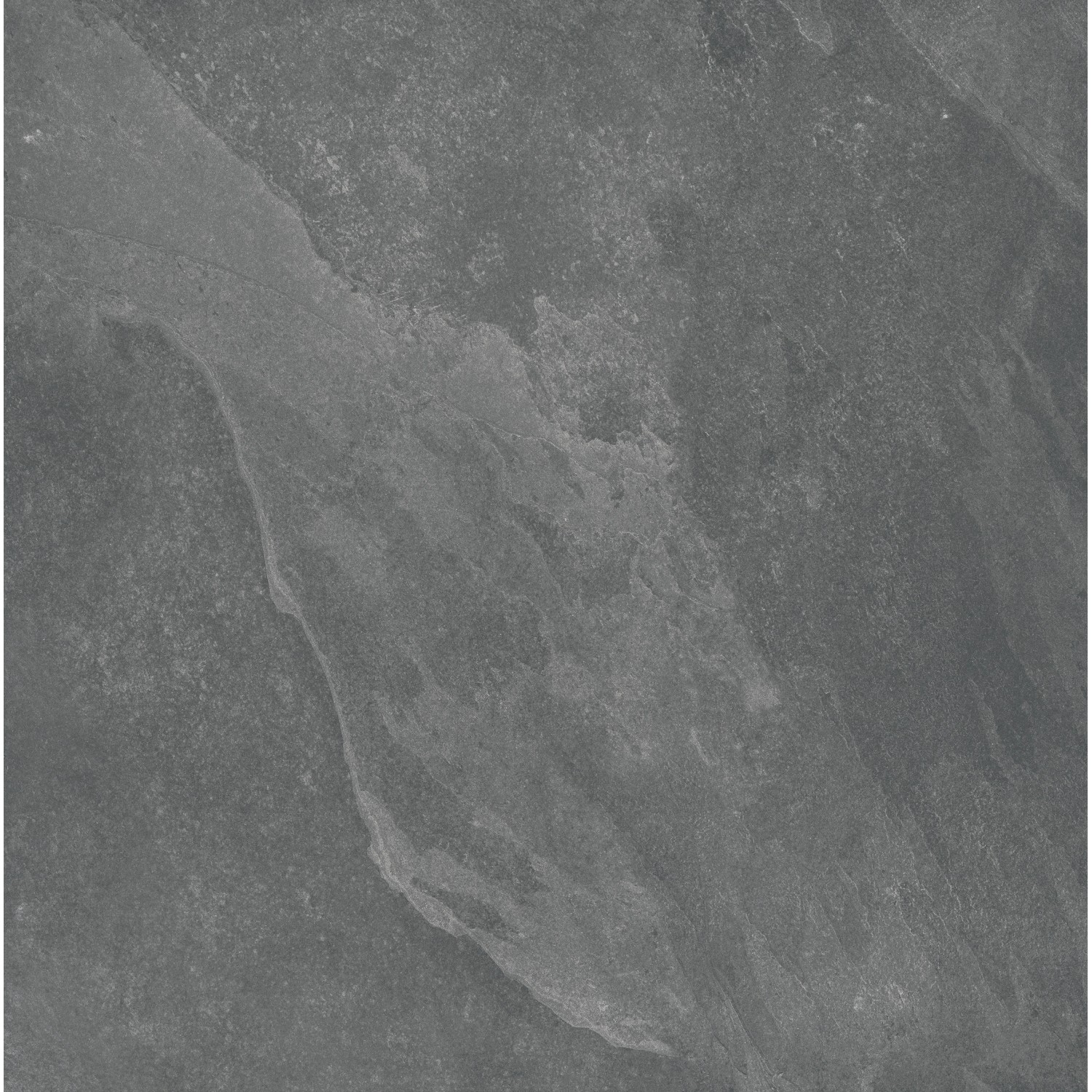 Terrassenplatte Ardesia Schwarz, 60x60 cm, Feinsteinzeug in Natursteinoptik.