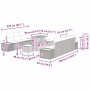 Graues 10-tlg. vidaXL Garten-Sofa-Set aus Poly Rattan mit Tisch und Kissen. Gartenmöbel für Terrasse und Garten.