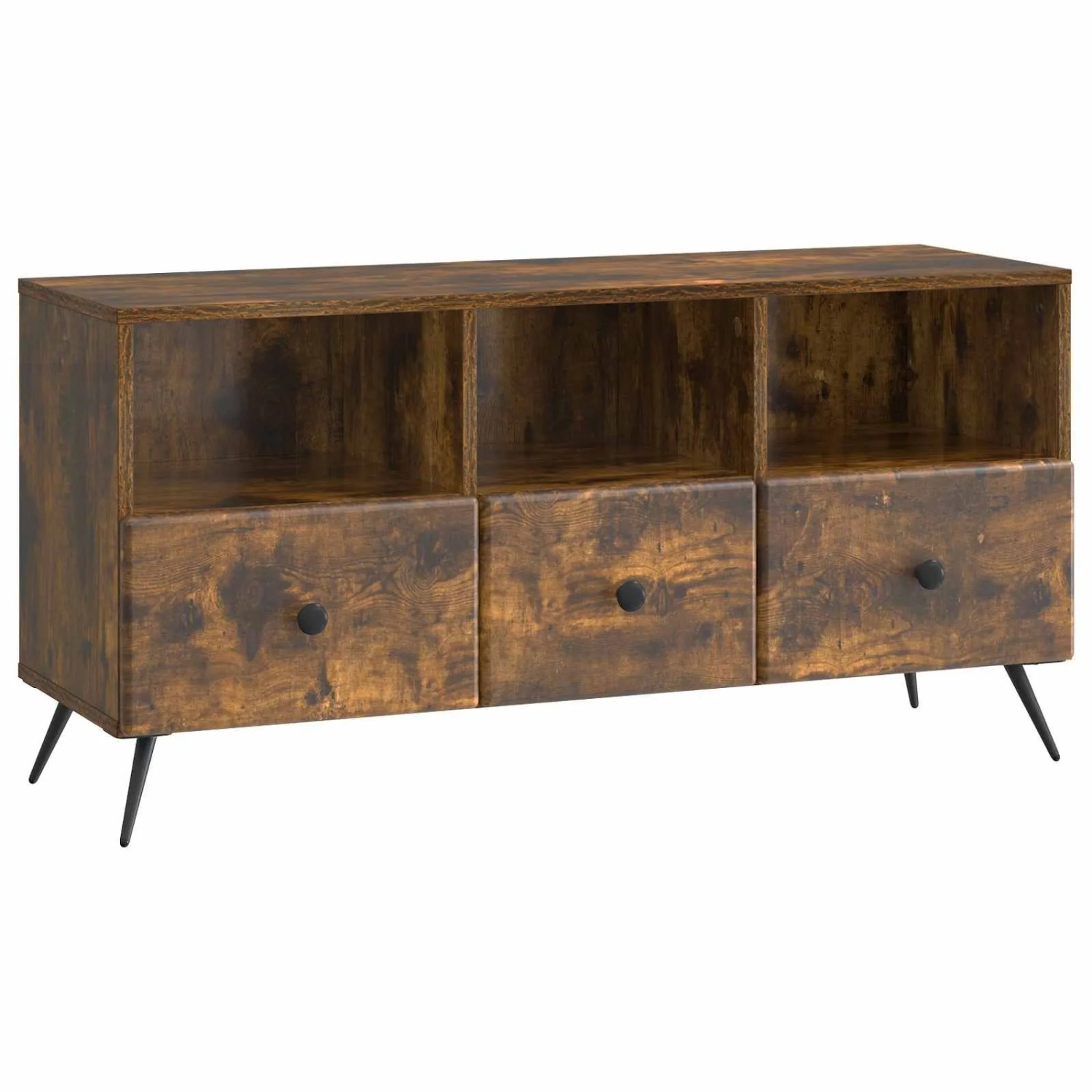 vidaXL TV-Schränk Geräucherte Eiche 102 x 34,5 x 50 cm Holzwerkstoff 895600