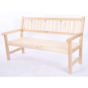 PROREGAL Gartenbank Grana, naturbelassenes Kiefernholz, 90x154x70cm. Gartenmöbel für Terrasse und Garten.