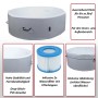 MCW Whirlpool N97 Ersatz-Pool 5 Personen Aufblasbar Rund Ø180cm Grau-Weiß_2