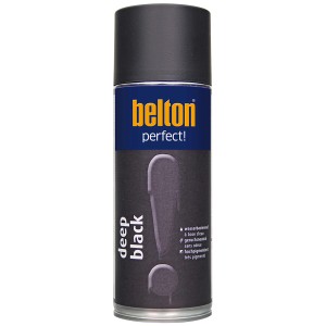 belton Buntlack Perfect Deep Black seidenmatt, 400ml Dose.