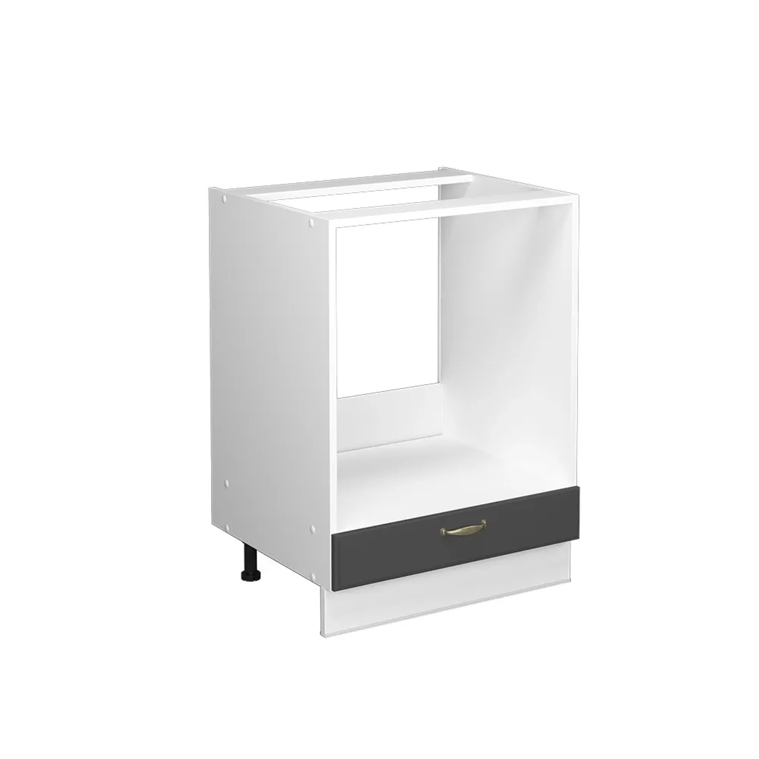 Vicco Herdumbauschrank Fame-Line Anthrazit-Gold/Weiß 60 cm ohne Arbeitsplatte