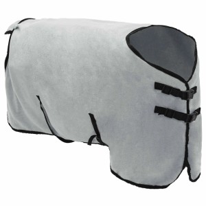 vidaXL Pferdedecke Hellgrau und Rosa Polyester 42013220