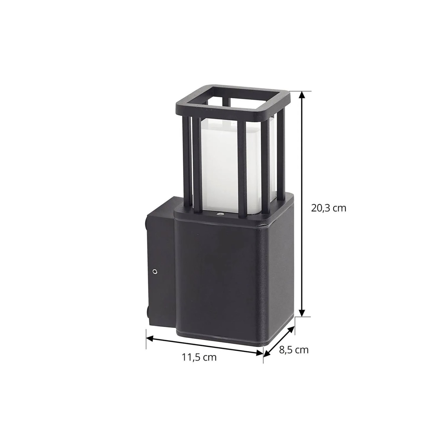 Lucande LED Wandleuchte Außen Dakil 10025940 Modern in Schwarz aus Aluminium 1-flammig GU10_5