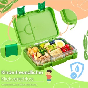 Ecosa EO-8171 Snackbox Brotdose mit 6 Fächern BPA-Frei Grün