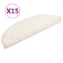 vidaXL Stufenmatten 15 Stk 56x17x3 cm Weiß Halbrund 133898_3