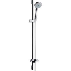 Hansgrohe Croma 100 Multi Brauseset mit Brausestange (90cm) und Seifenschale, Chrom.