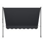 Graue Juskys Klemmmarkise Kapstadt 250x120 cm für Balkon oder Terrasse.