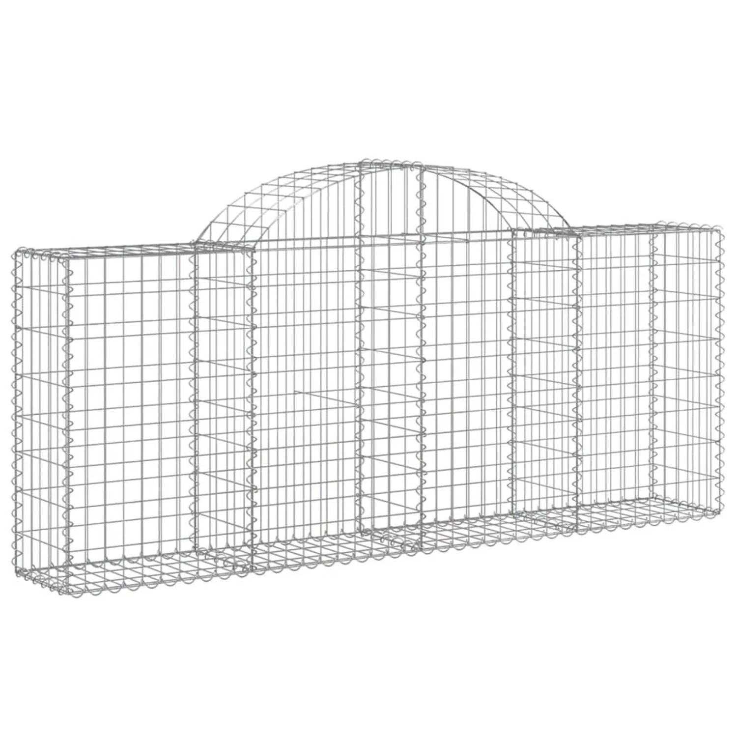 vidaXL Gabionen mit Hochbogen 40 Stk 200x30x80/100cm Verzinktes Eisen 3146107
