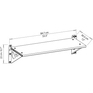 Palram Canopia Regal für Skylight Gerätehaus, Wandregal aus Kunststoff, belastbar bis 30kg.