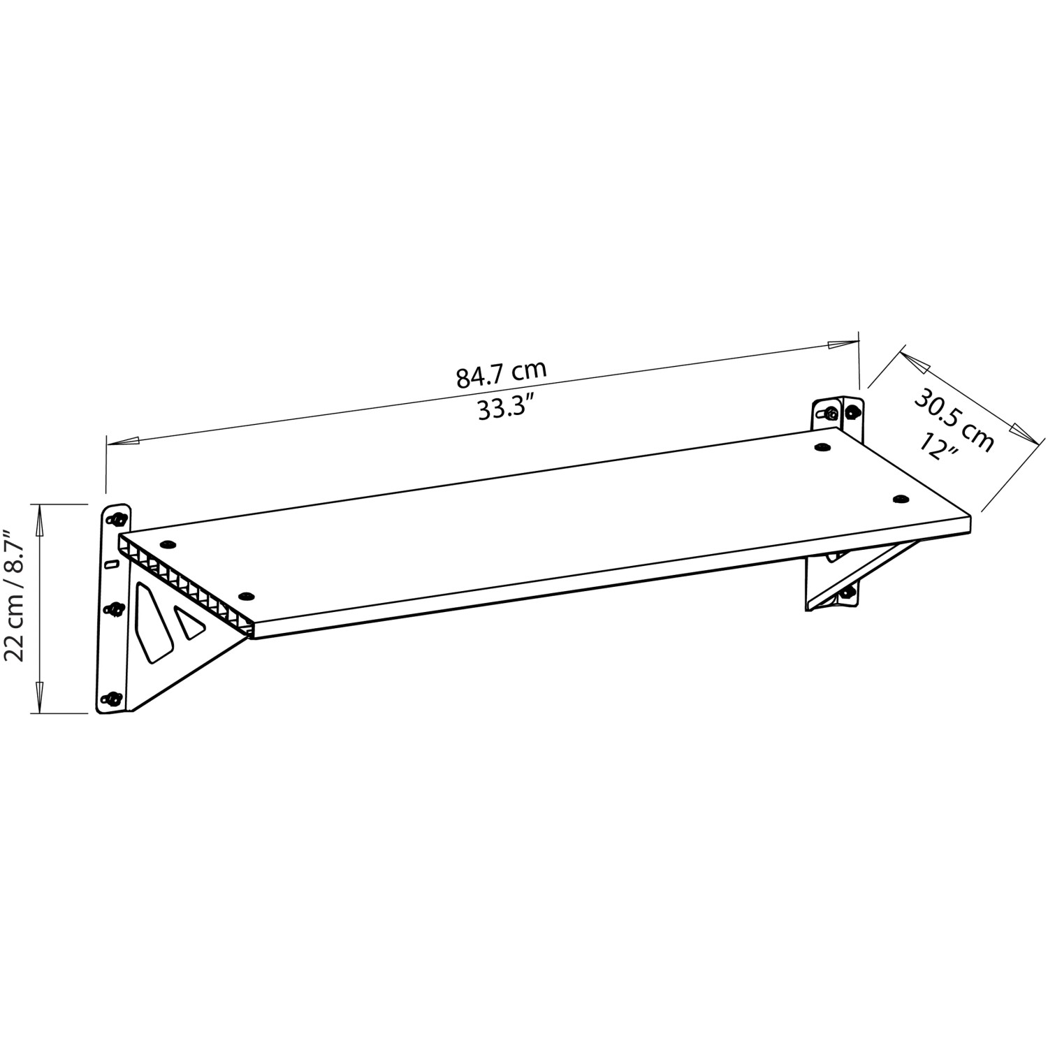 Palram Canopia Regal für Skylight Gerätehaus, Wandregal aus Kunststoff, belastbar bis 30kg.