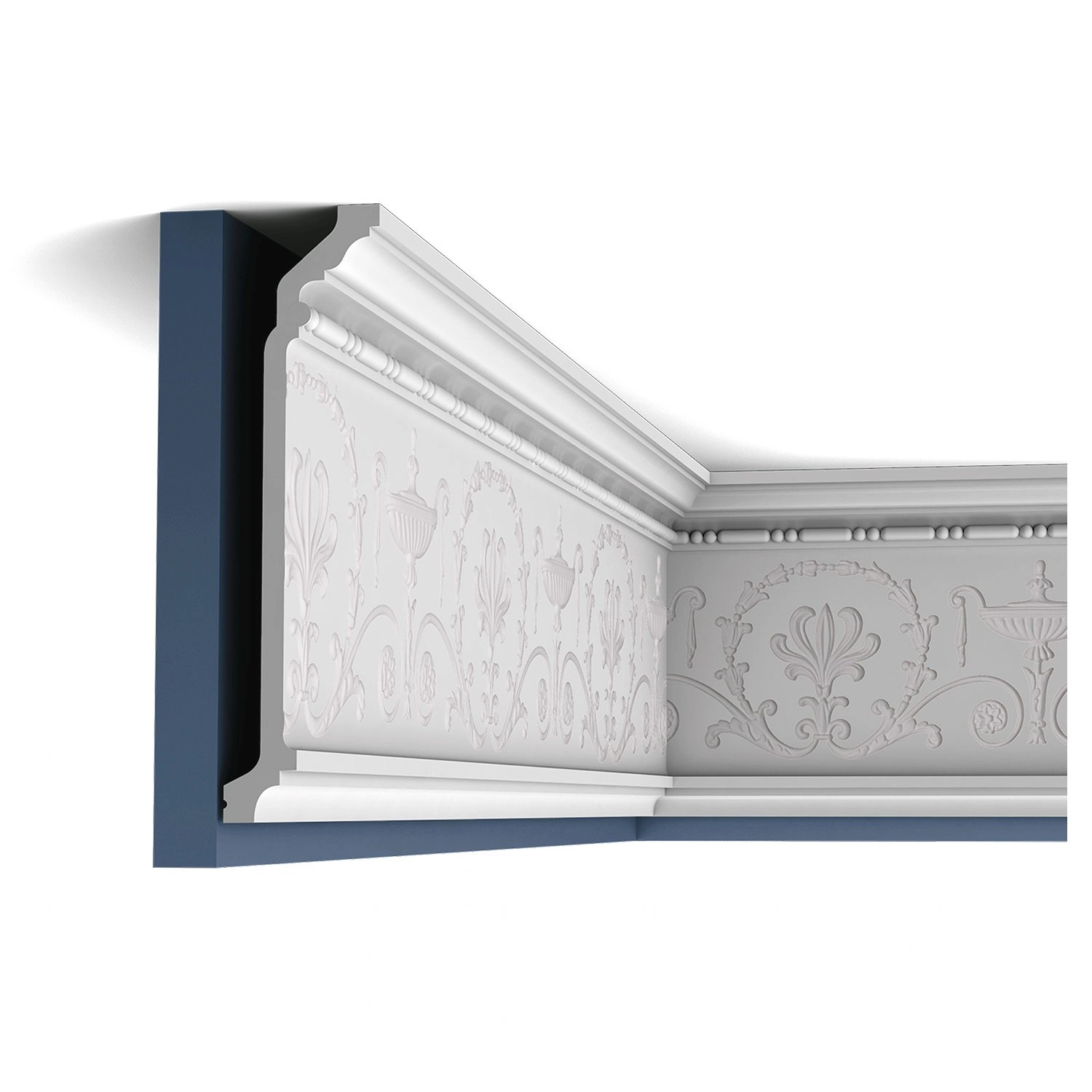 ORAC DECOR C308 LUXXUS Decken Eckleiste Stuckleiste Ornament Dekor Profil 2 m 200 cm x 24,8 cm x 6,3 cm Weiß