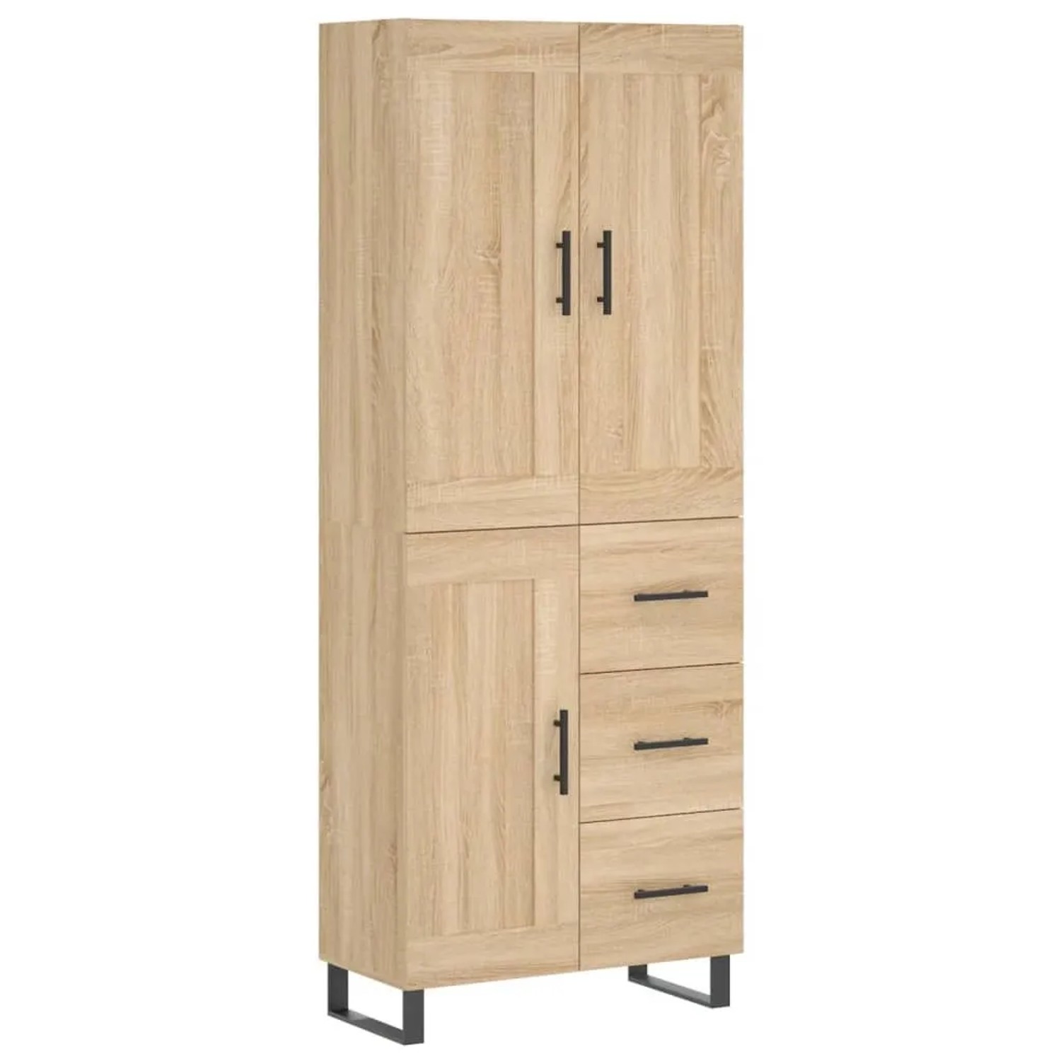 vidaXL Highboard Sonoma-Eiche 69,5x34x180 cm Holzwerkstoff 3200028 günstig online kaufen