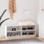 vidaXL Schuhregal Weiß 110x34x45 cm Massivholz Kiefer 813541_2