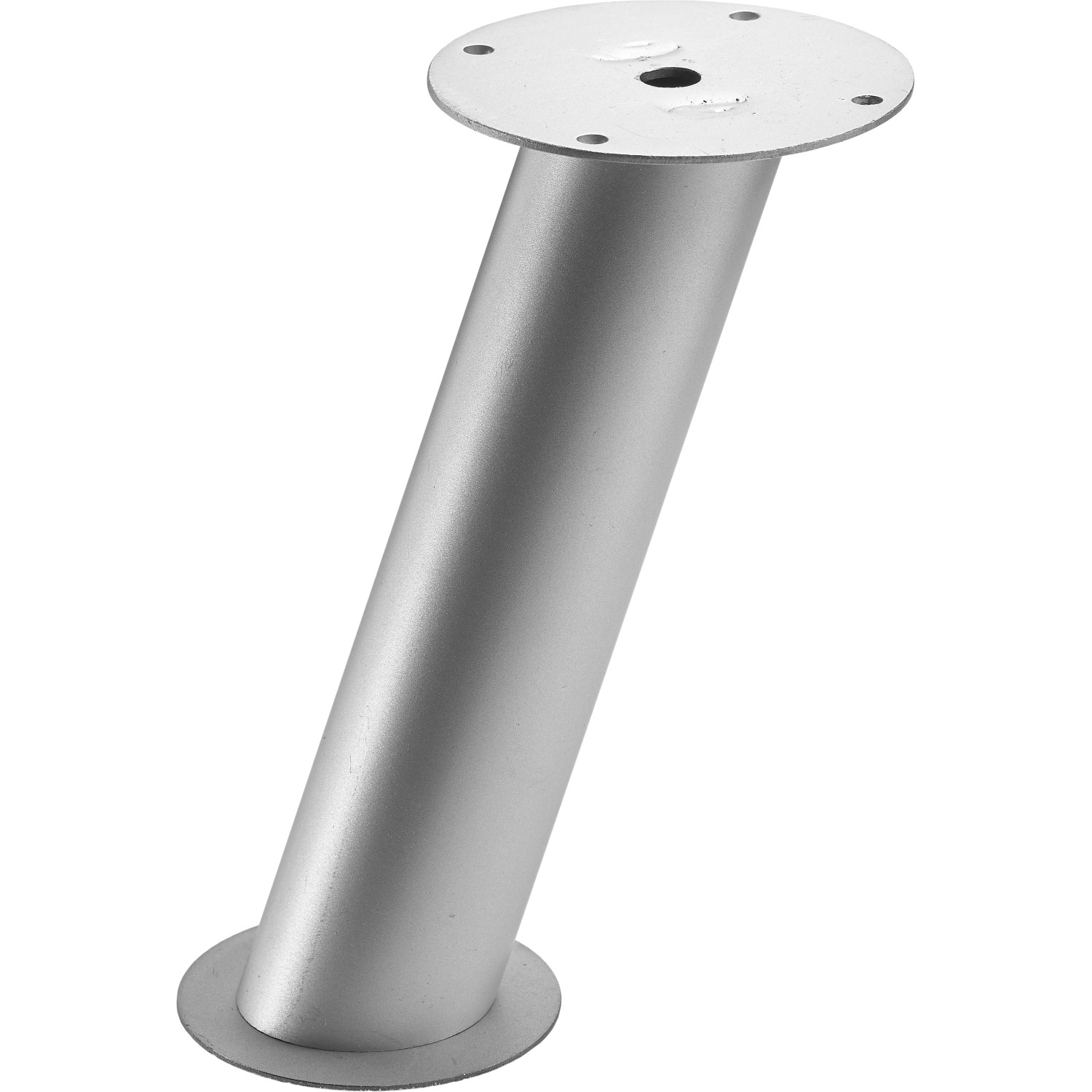 Hettich Theken-Konsole Rund 165 mm x Ø 40 mm Stahl Aluminium-Optik 2 Stück