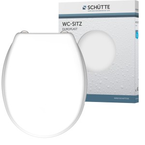Schütte WC-Sitz White Duroplast, Standardgröße, bruchsicher und kratzfest.