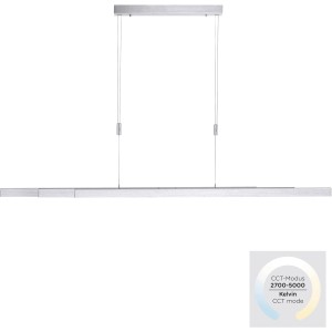 Moderne LED-Pendelleuchte Adriana von Paul Neuhaus aus Aluminium, 179 cm breit, höhenverstellbar.