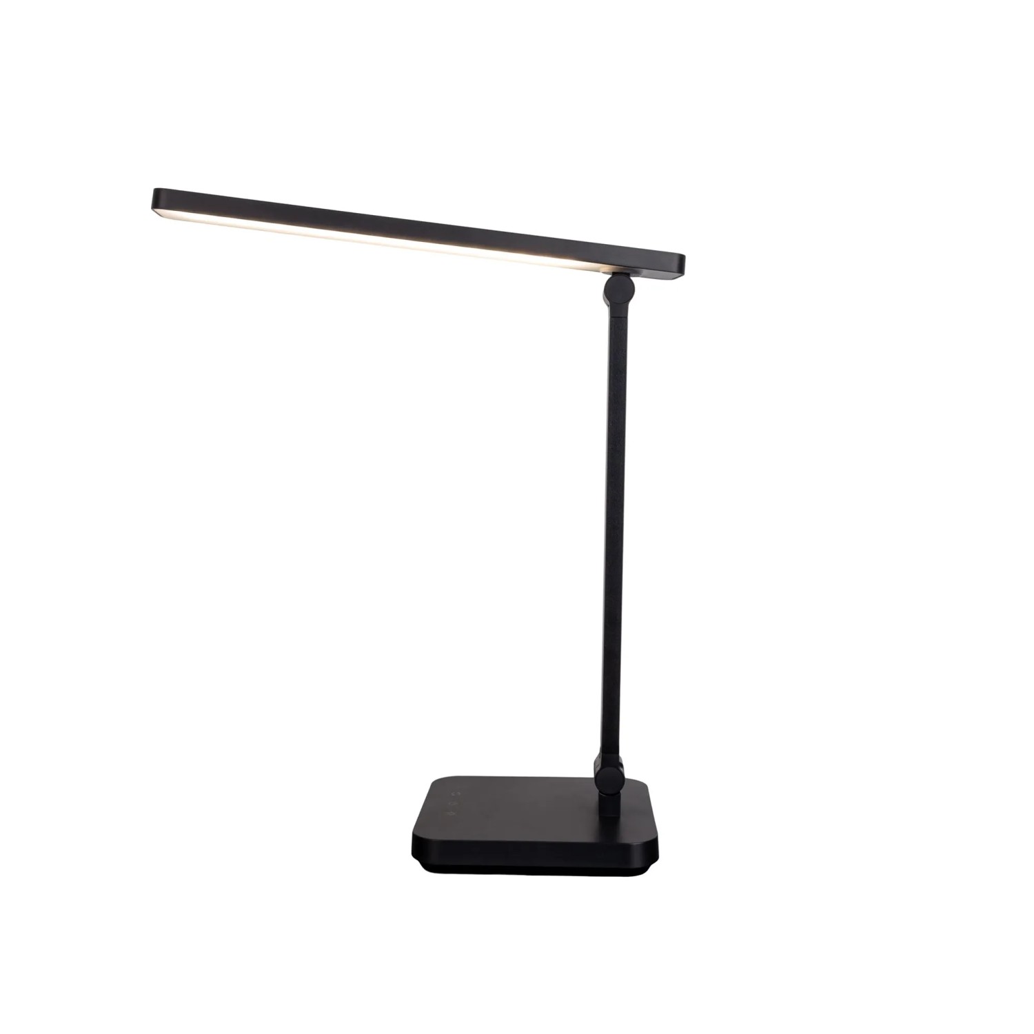 Schwarze LED-Tischleuchte Mover von Näve, ideal als Schreibtischlampe mit Farbwechsler.