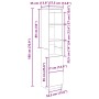 vidaXL Highboard Artisan-Eiche 37,5x35x180 cm Holzwerkstoff 861678_12