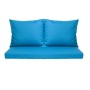 Setgarden  Mix Bench Kissen Outdoor Kissen Bankauflage 120x60+2x50x56cm Kissen Für 2-Sitzer Bänke 1tlg Blau