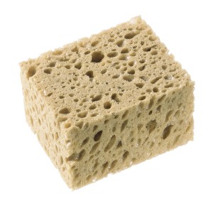 Beiger LUX Effekt-Schwamm für kreative Malerarbeiten und Wandgestaltung.