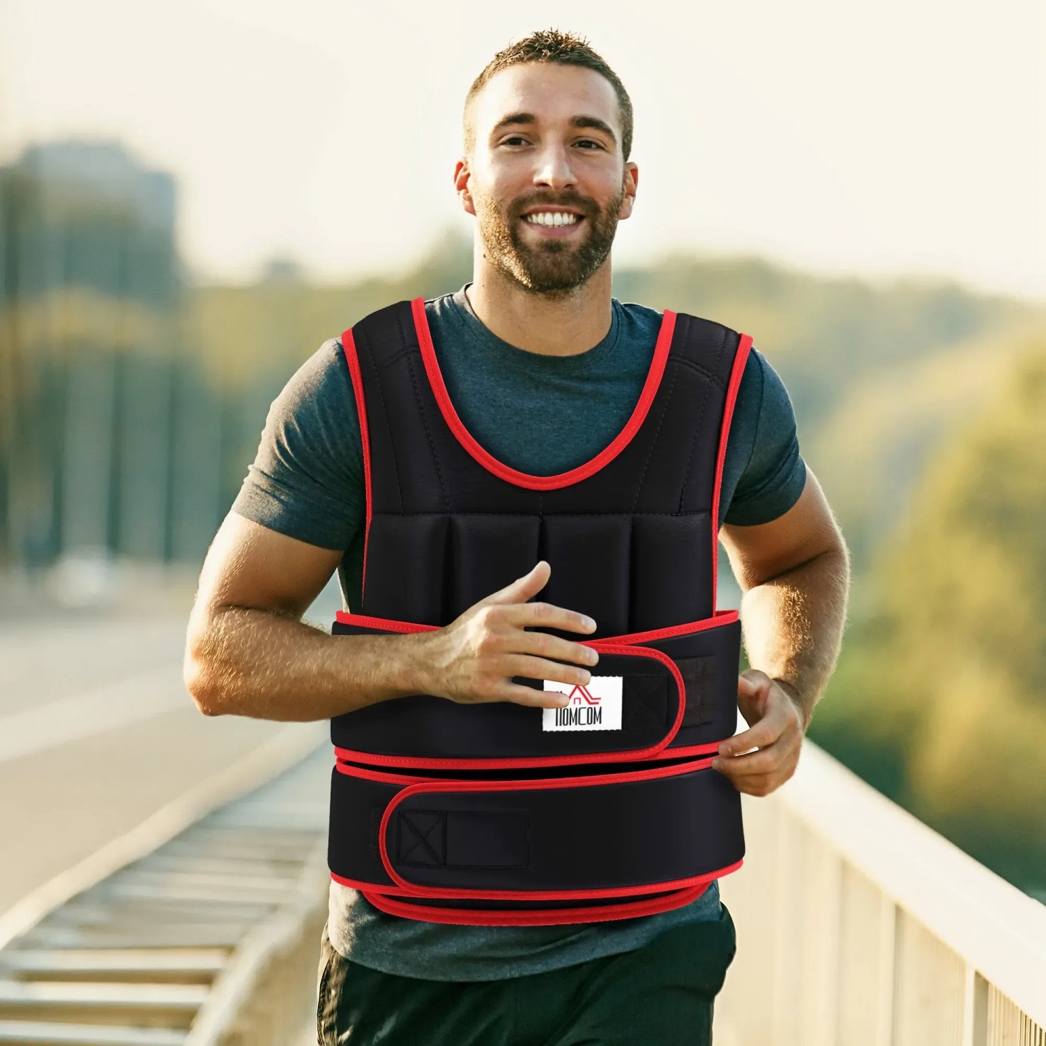 HOMCOM Trainingsweste 20 Kg – Mit Verstellbaren Doppelgurten, 38 Entnehmbaren Gewichtstaschen, Gepolstert, One-Size – Für Krafttraining & Ausdauer HOMCOM Trainingsweste 20 Kg – Mit Verstellbaren Doppelgurten, 38 Entnehmbaren Gewichtstaschen, Gepolstert, One-Size – Für Krafttraining & Ausdauer
