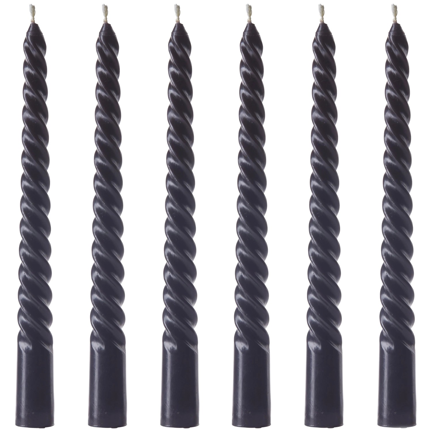 Modern Living Stabkerze Twisto II in Schwarz 6-teilig