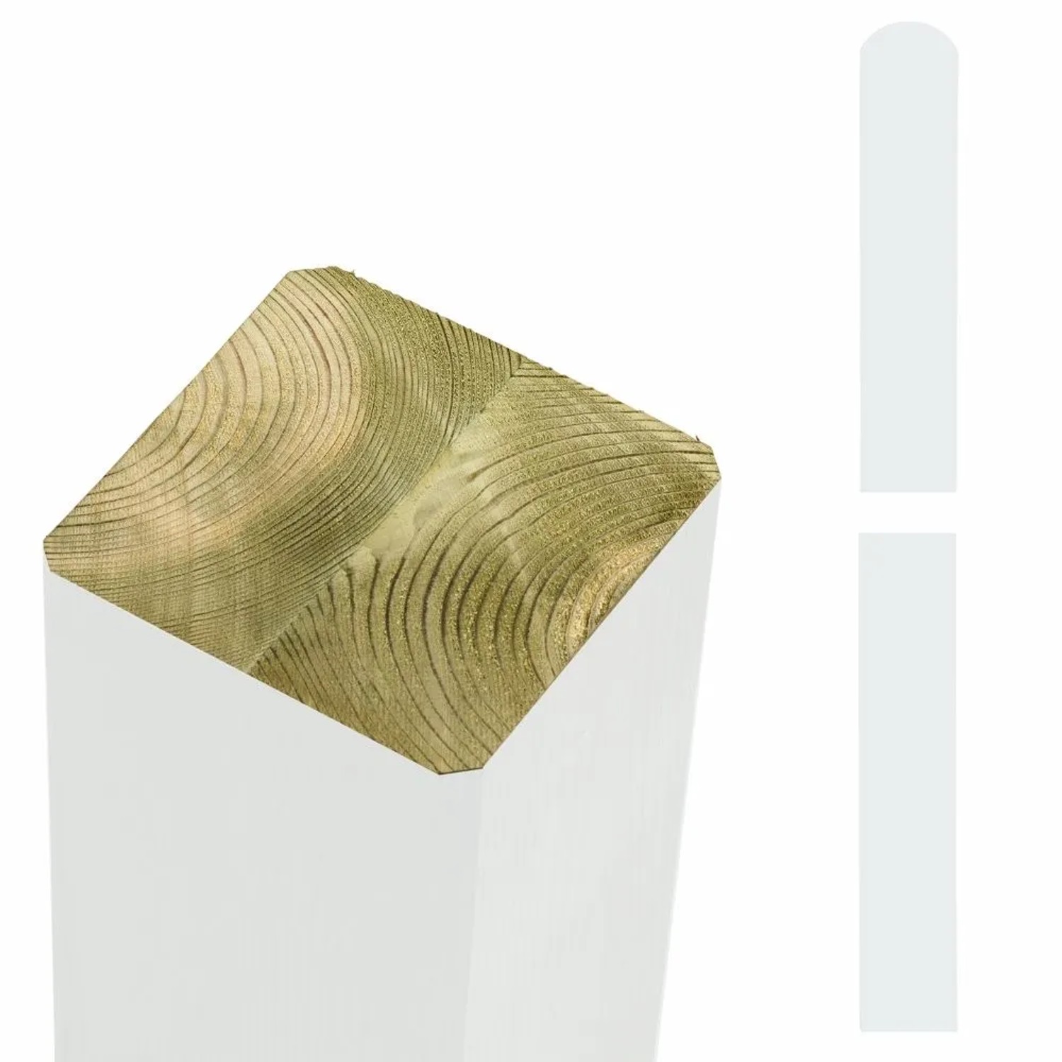Zaunpfosten Leimholz Kiefer Weiß 9 cm x 9 cm x 208 cm