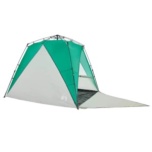 vidaXL Strandzelt 4 Personen Seegrün Quick Release Wasserdicht 4005306