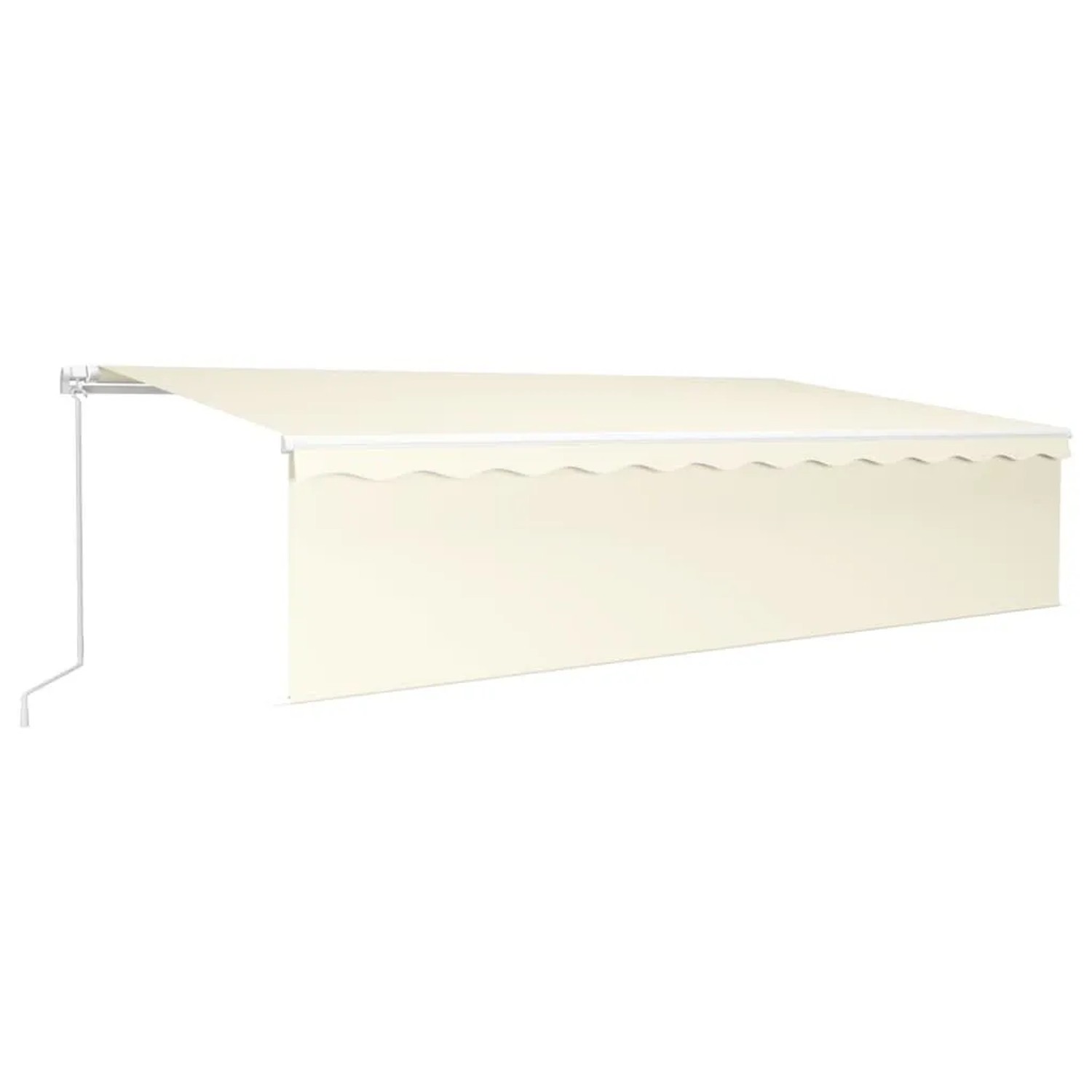 Furnicato Markise Manuell Einziehbar Mit Rollo 6x3 M Creme