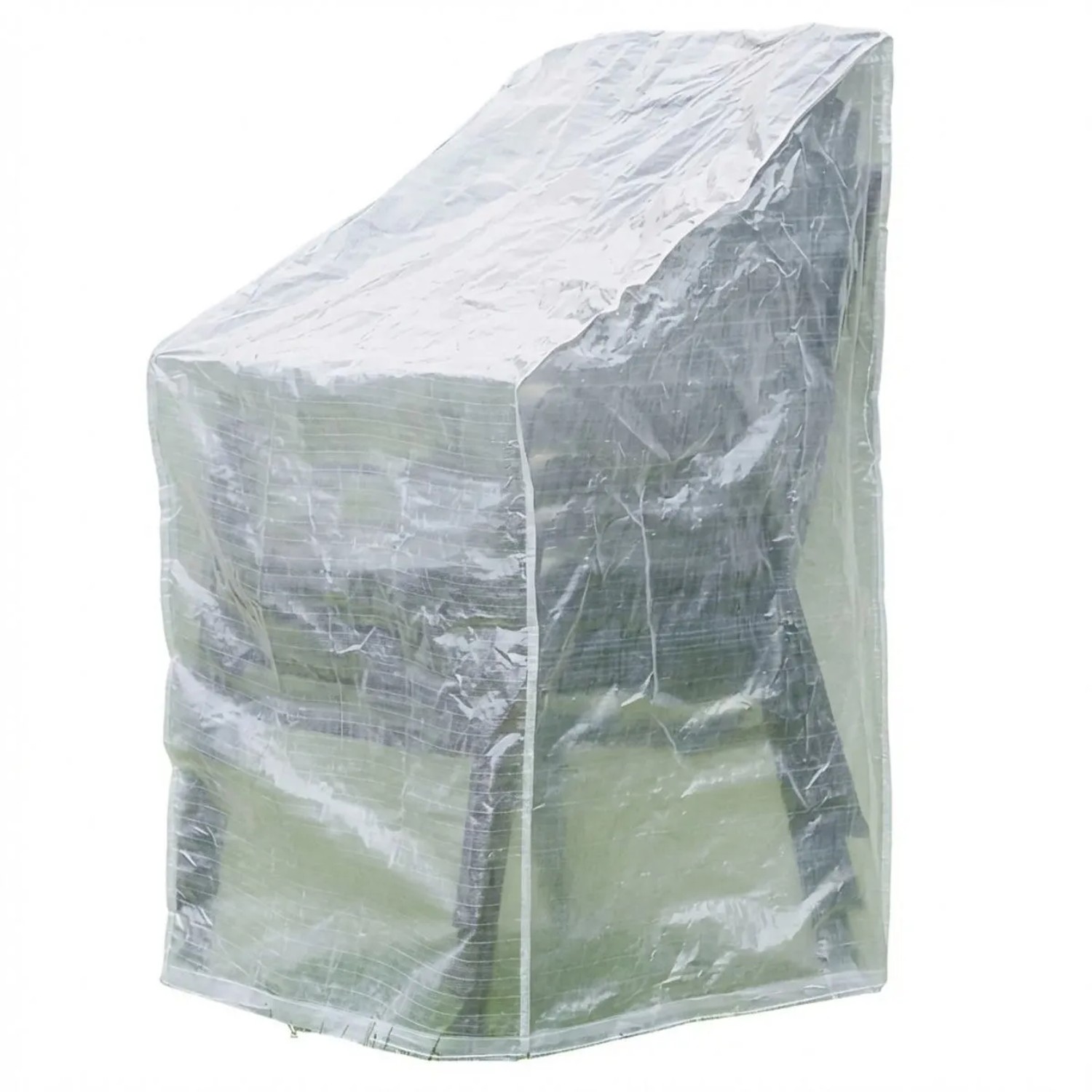 Boni-Shop Schutzhülle Abdeckhaube Transparent für Stapelsessel 65 x 65 x 110/150 cm