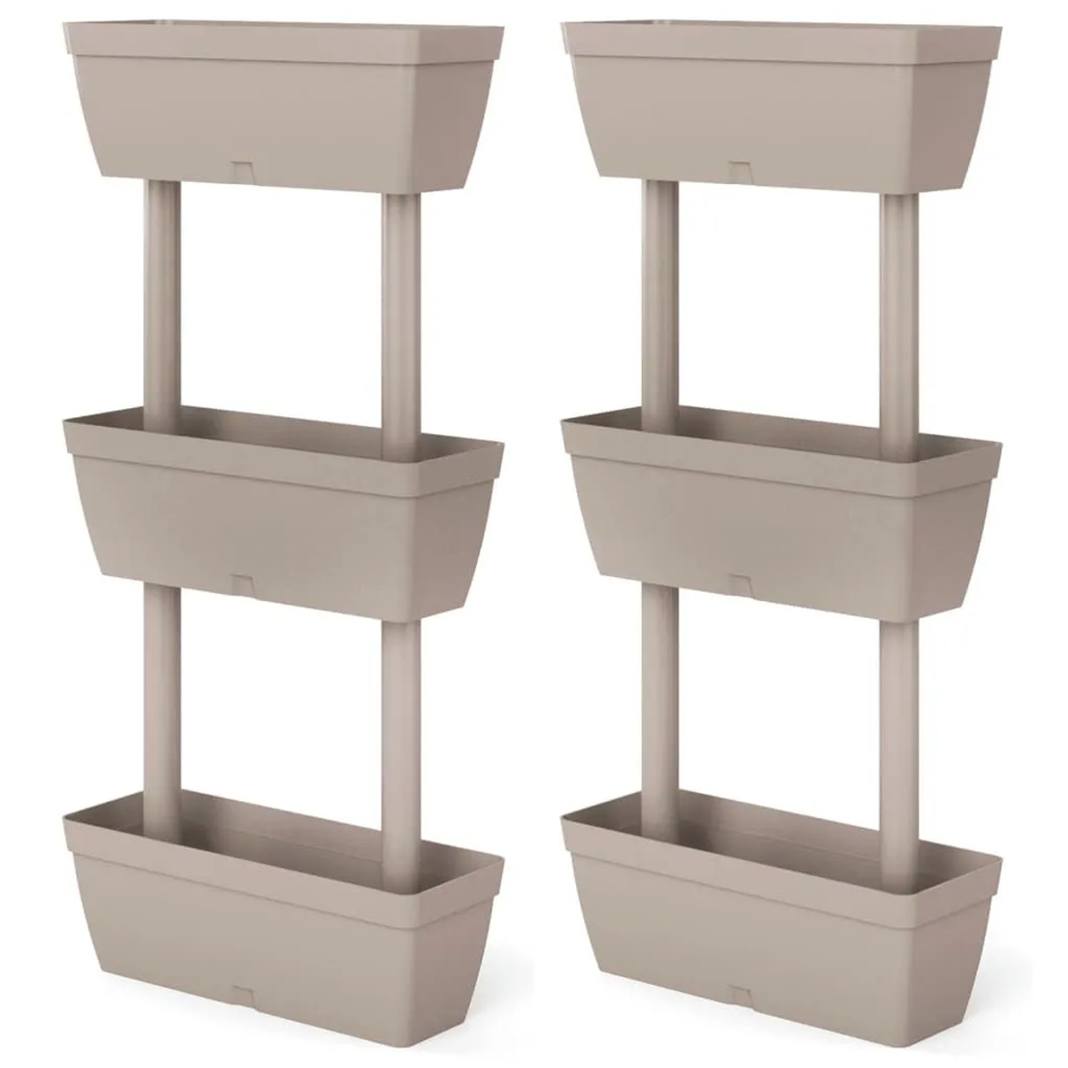 vidaXL Pflanzkübel 6 Tlg 100 cm Taupe 151825