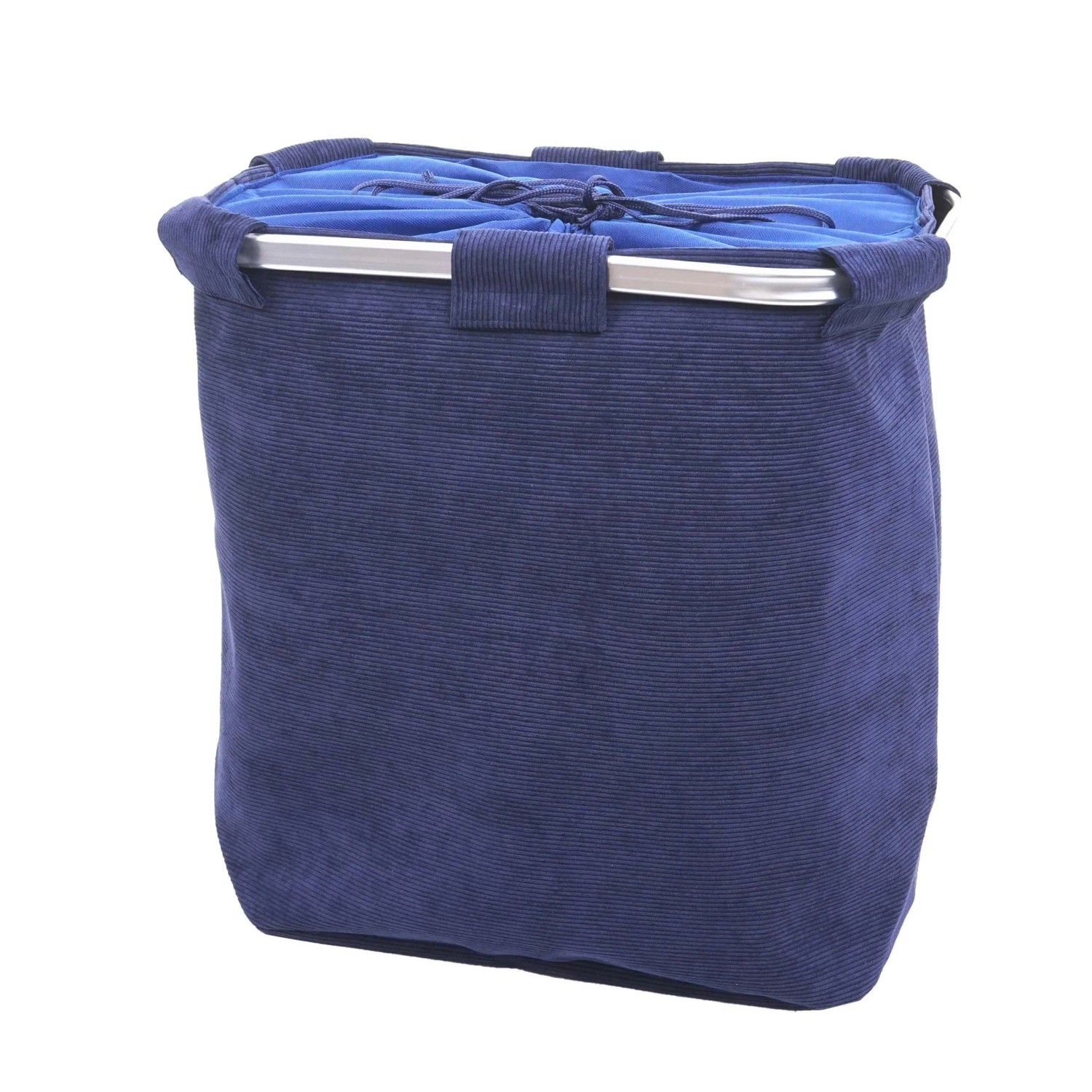 MCW Wäschesammler C34 56x49x30cm 82l Cord Blau