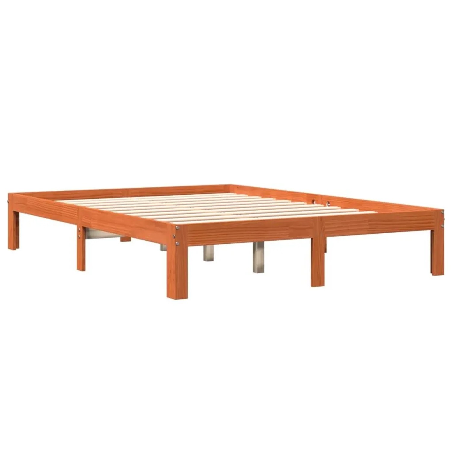 vidaXL Massivholzbett ohne Matratze Wachsbraun 140x190 cm Kiefernholz 84416 günstig online kaufen