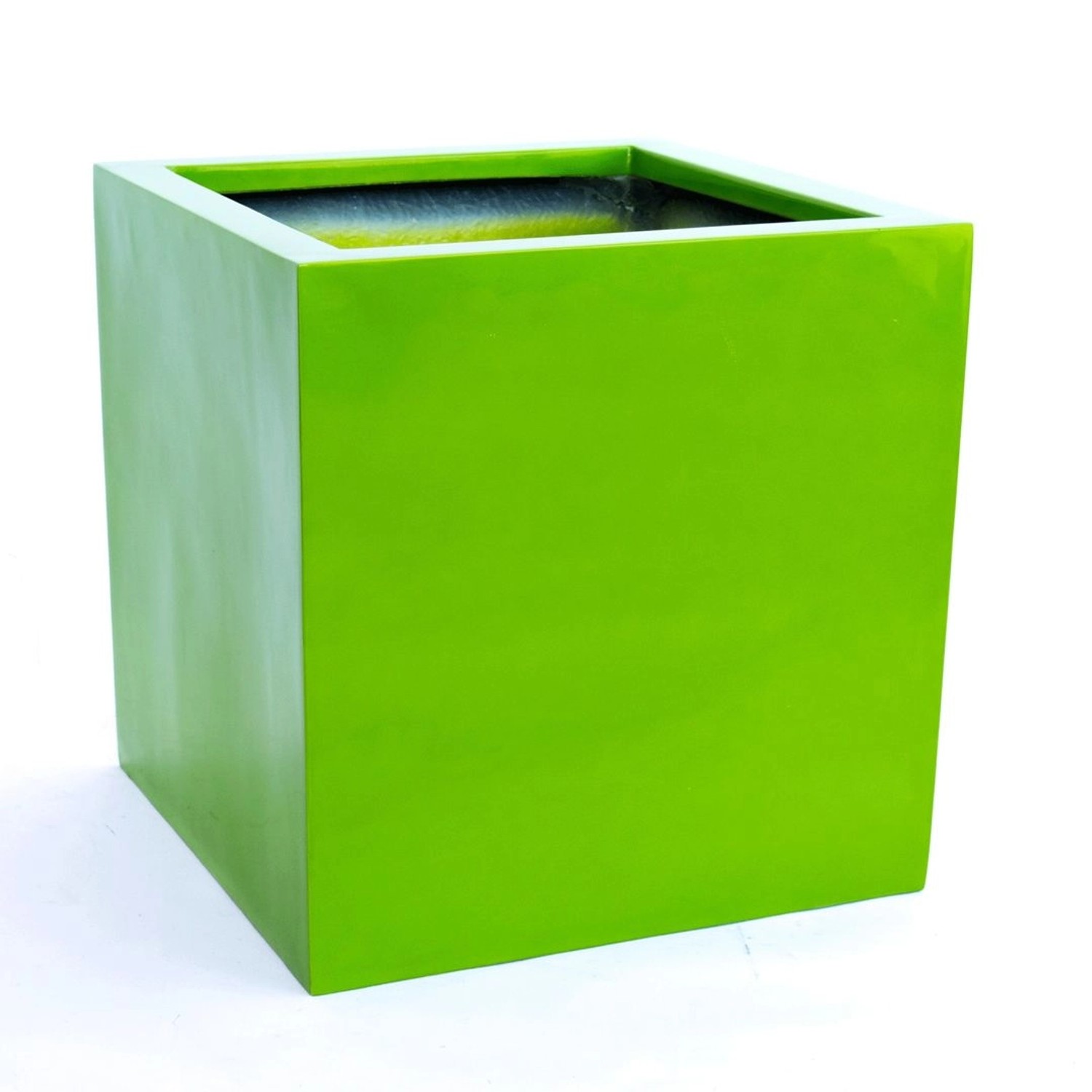 Elegant Einrichten Pflanzkübel Fiberglas Quadratisch 48x48x48cm Hochglanz-A günstig online kaufen